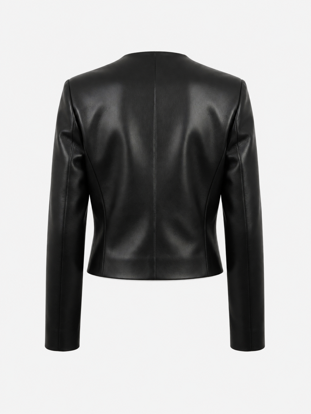 The Collarless Crop Jacket