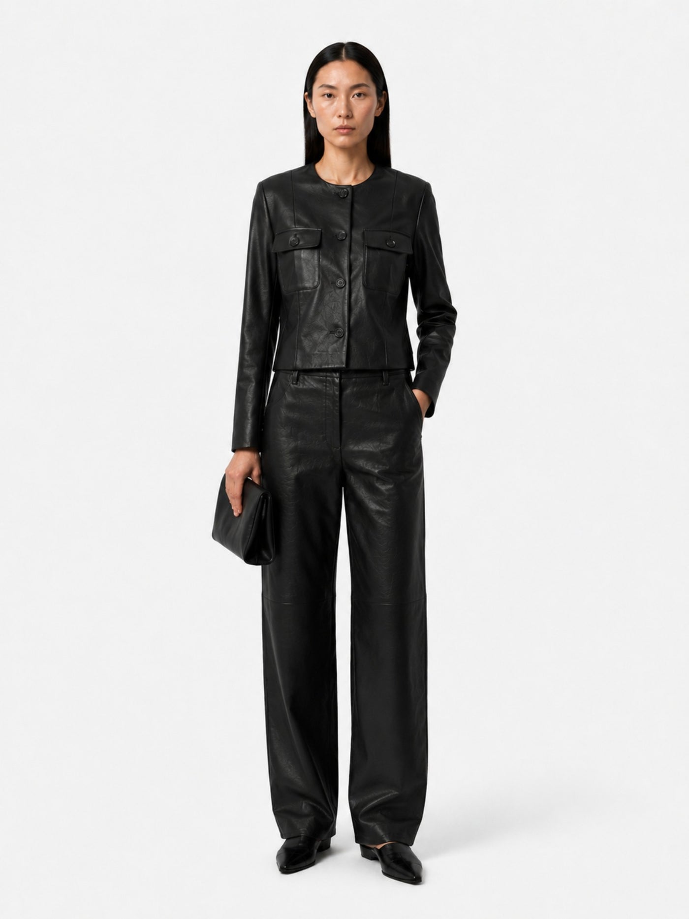 The Collarless Crop Jacket