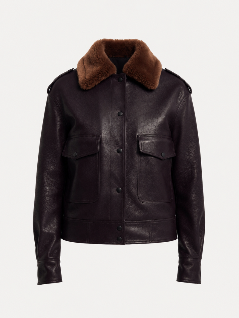 The Contrast Shearling Bomber