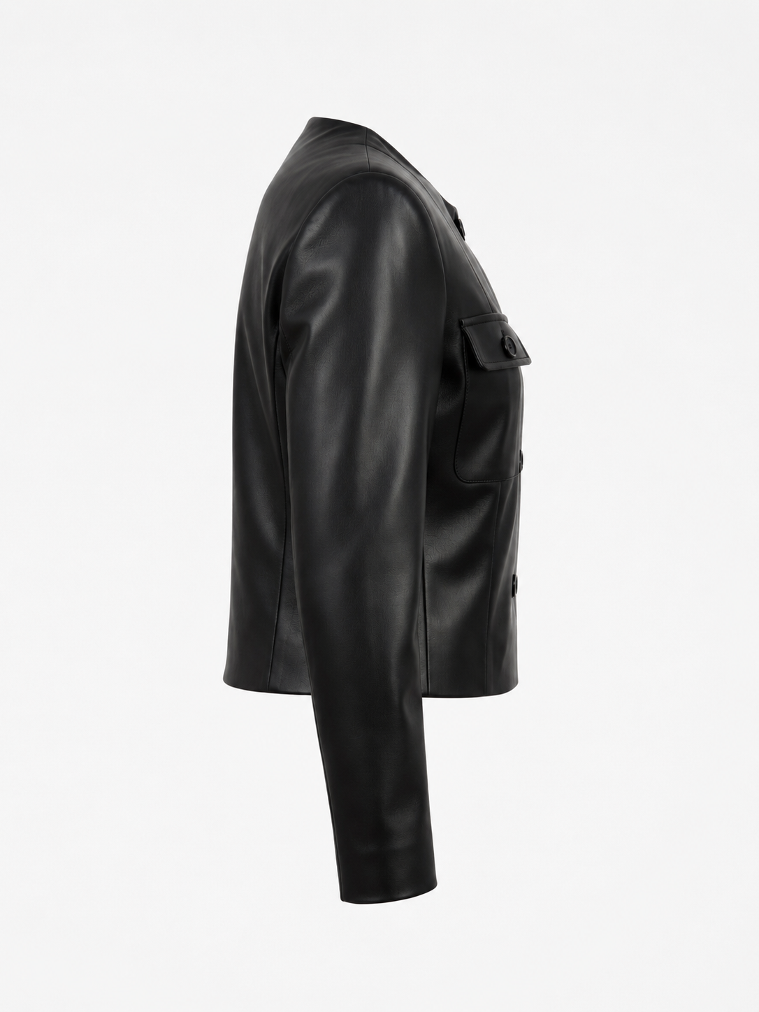 The Collarless Crop Jacket