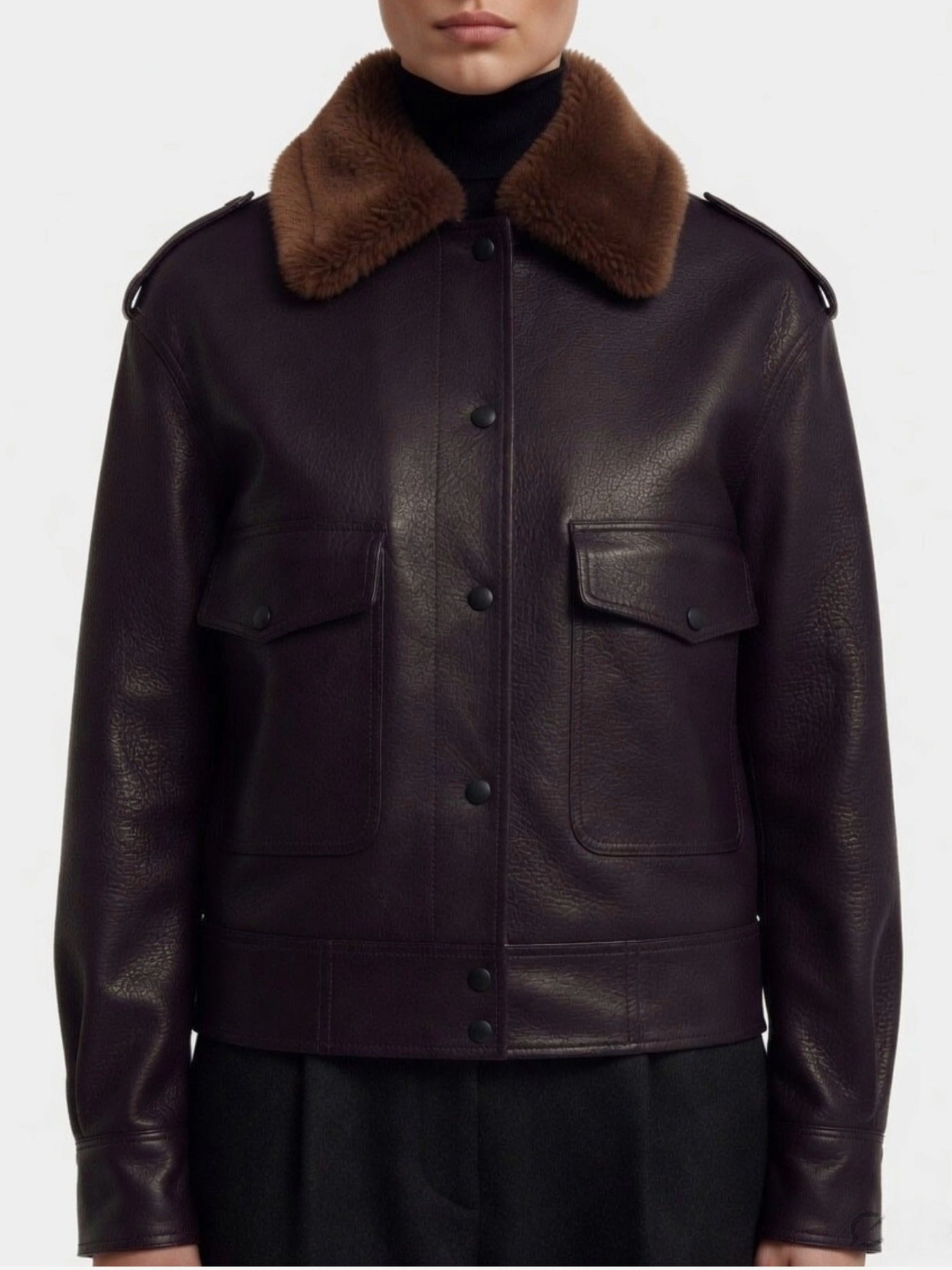 The Contrast Shearling Bomber