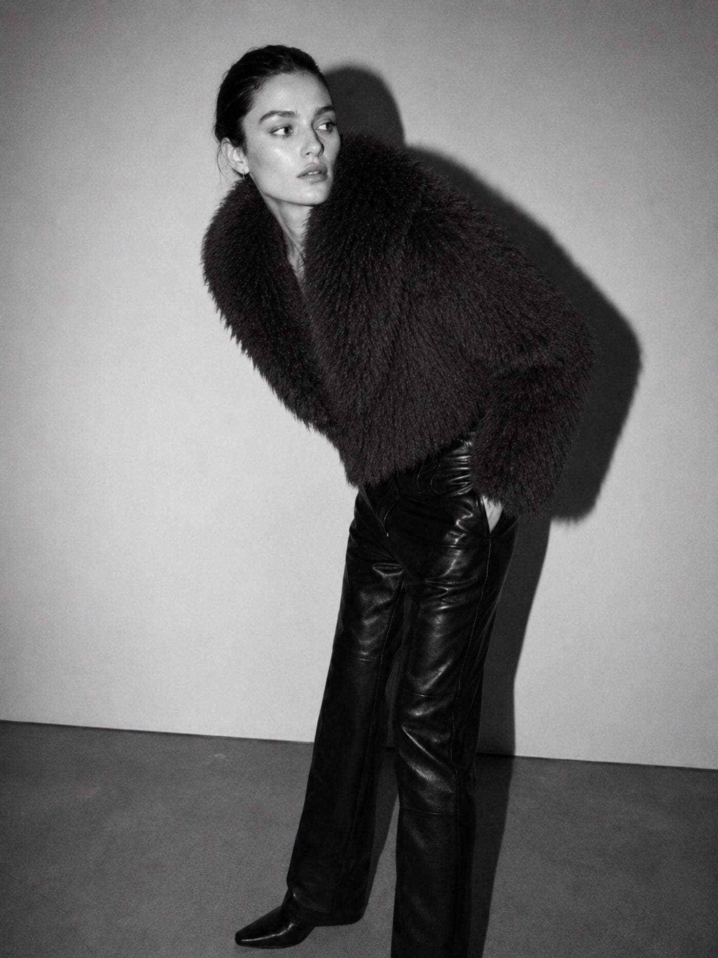 The Mongolian Shearling Crop Jacket