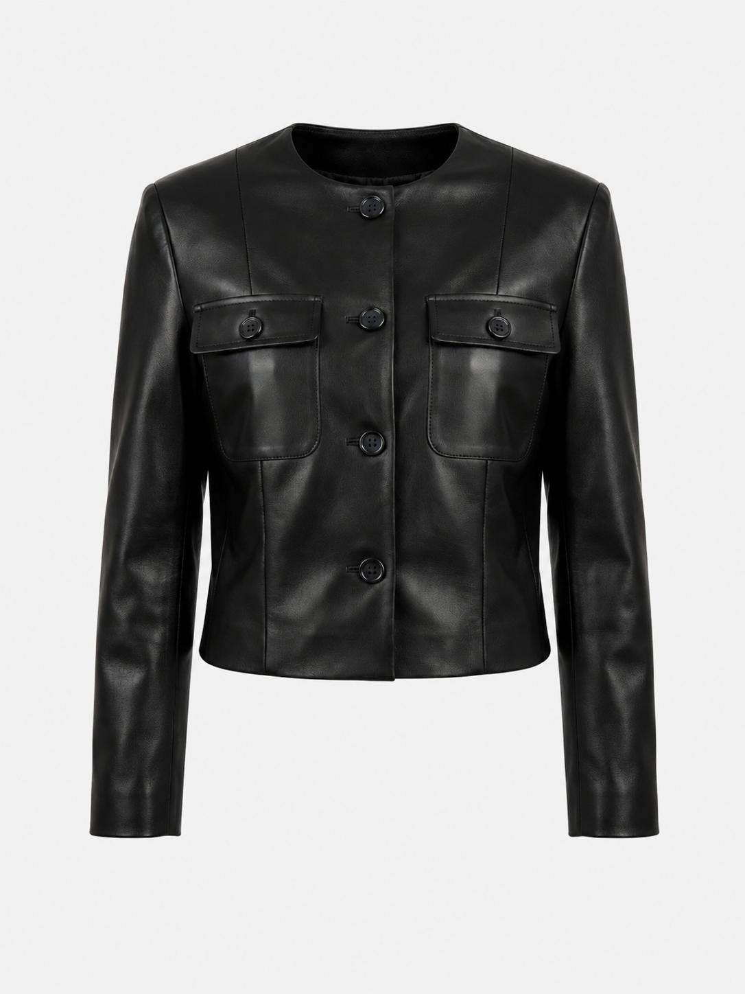 The Collarless Crop Jacket